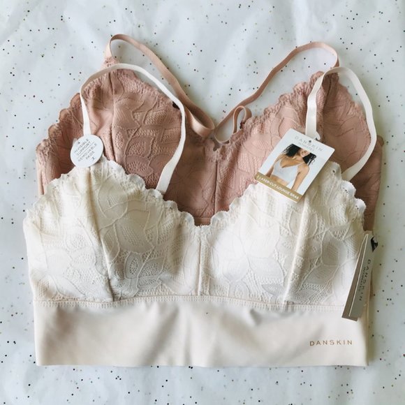 Danskin Other - Danskin Intimates Lace Lounge Bras, Removable Pads, 2-set ,Size : L